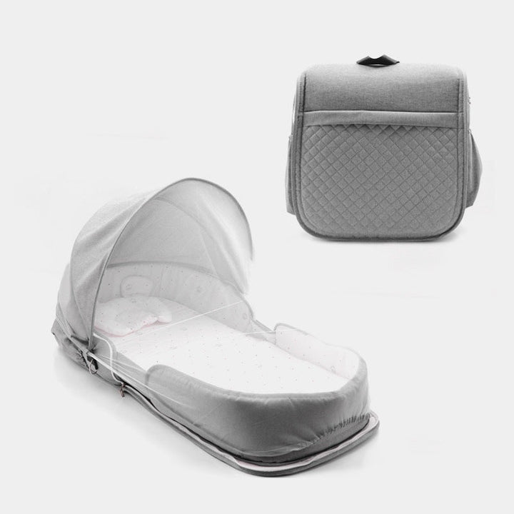 The Ultimate Solution for New Parents: The Newborn Baby Crib Foldable And Portable Mobile Backpack