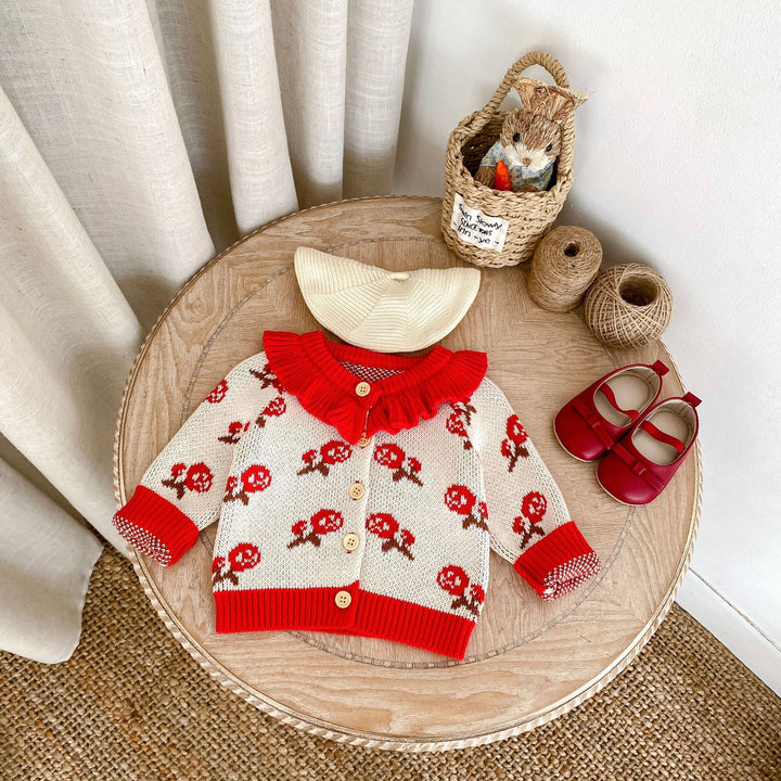 Baby Girl's Wedding Clothes Knitted Cardigan