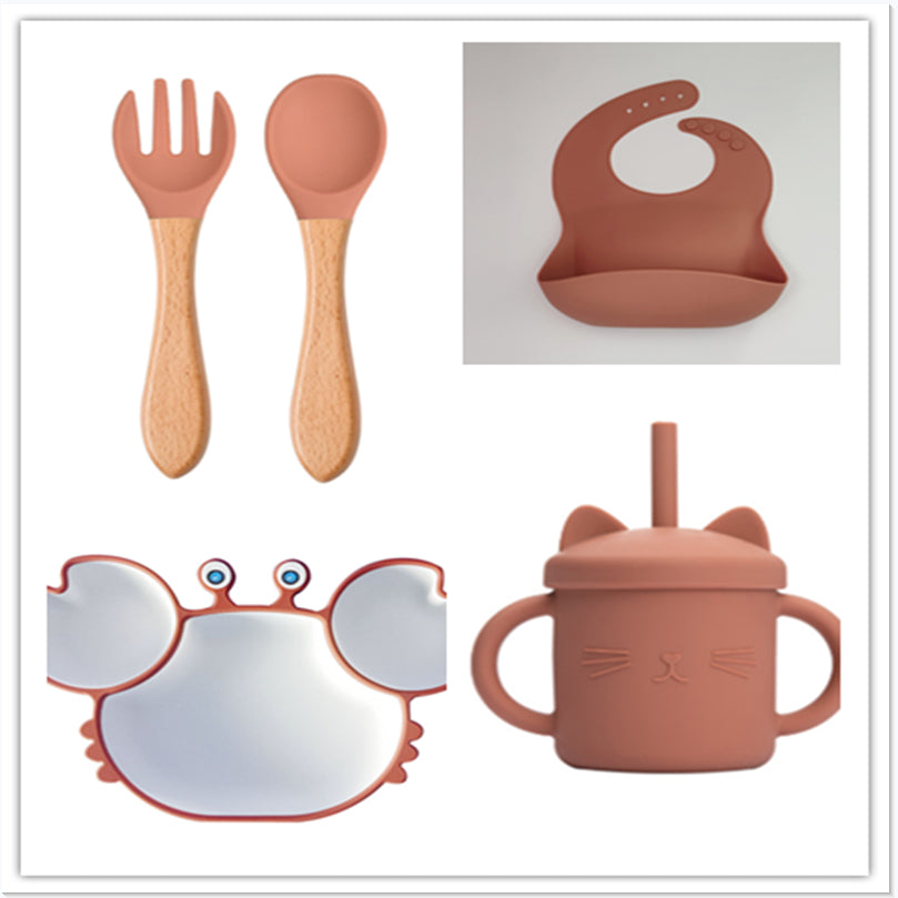 Silicone Baby Feeding Plate and Bowl Set