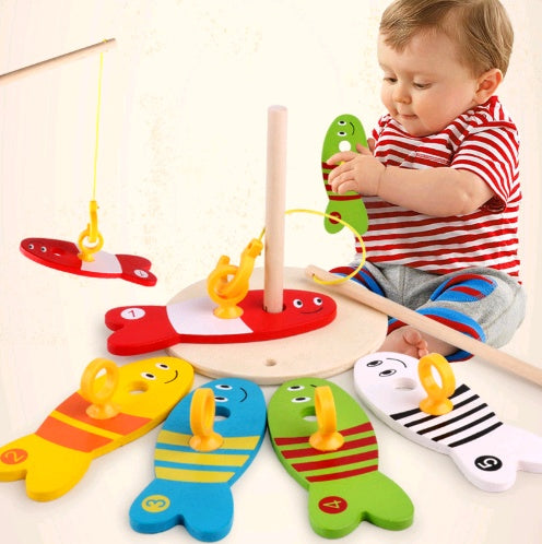 Baby Wooden Fishing Educational Toy Set