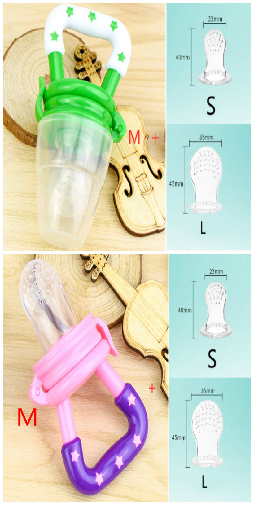 Silicone Baby Pacifier Complementary Food Feeder Soother