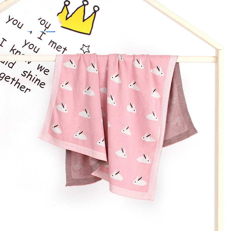 Baby Blanket Knitted Bunny Hug Windproof Cover