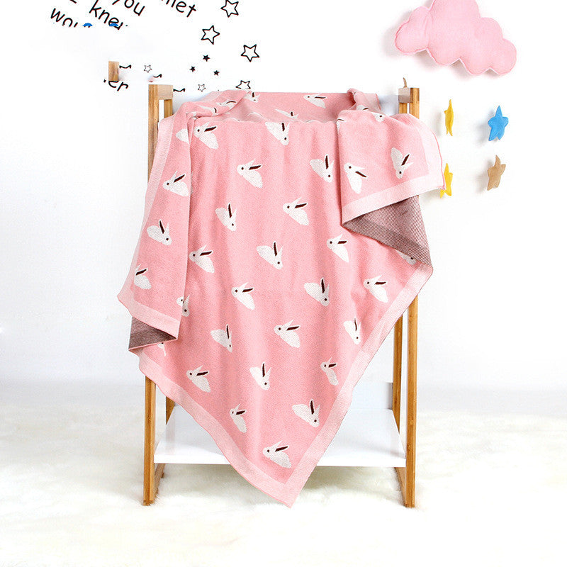 Baby Blanket Knitted Bunny Hug Windproof Cover