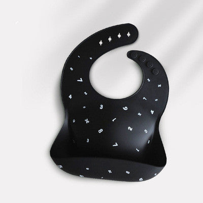 Baby Waterproof Silicone Feeding Bib with Pocket