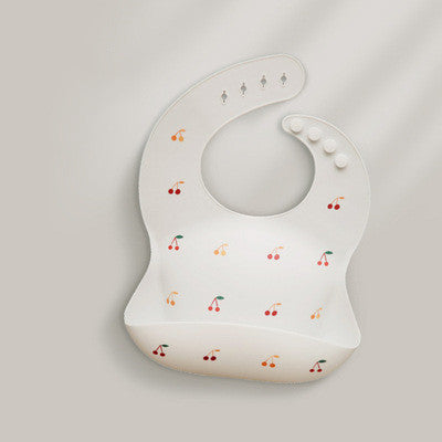 Baby Waterproof Silicone Feeding Bib with Pocket