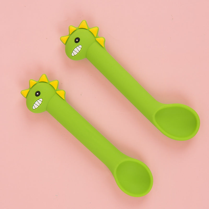 Baby Silicone Training Feeding Spoon Set
