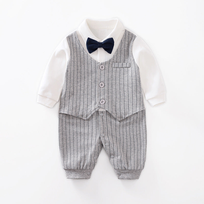 Baby Long-Sleeve Spring & Autumn Gentleman Romper