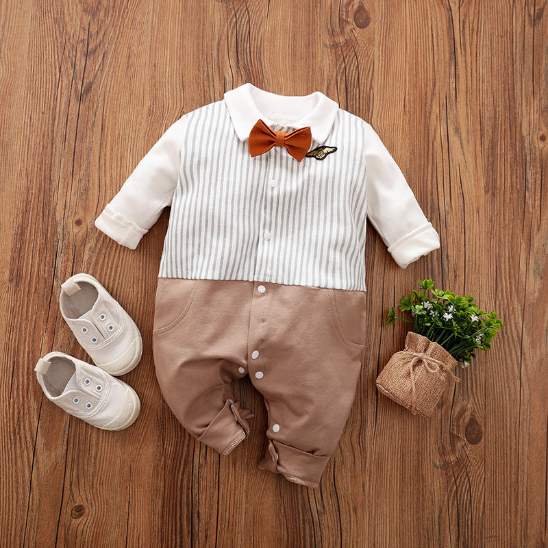 Baby Long-Sleeve Spring & Autumn Gentleman Romper