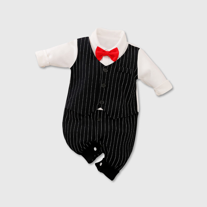 Baby Long-Sleeve Spring & Autumn Gentleman Romper