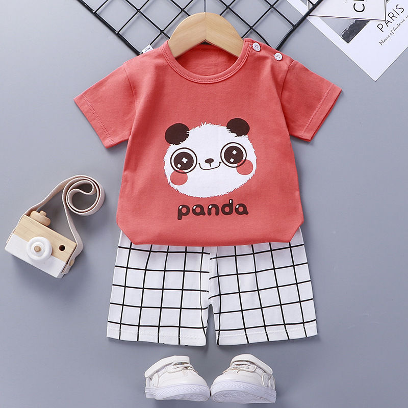 Baby Cotton Short-Sleeve Summer Outfit