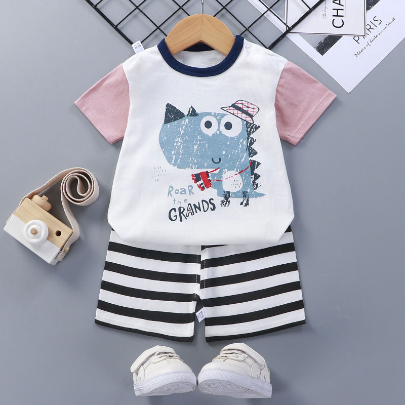 Baby Cotton Short-Sleeve Summer Outfit