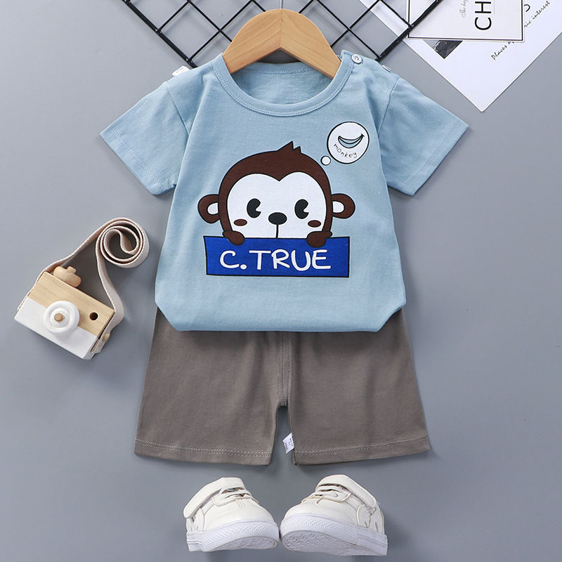Baby Cotton Short-Sleeve Summer Outfit