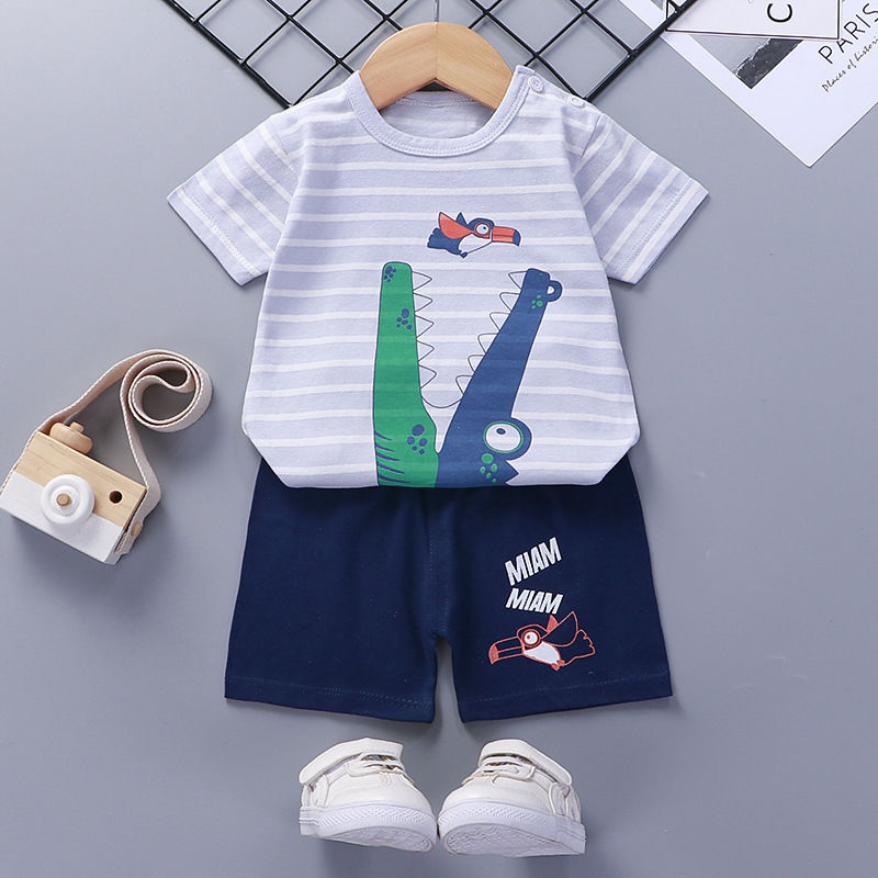Baby Cotton Short-Sleeve Summer Outfit