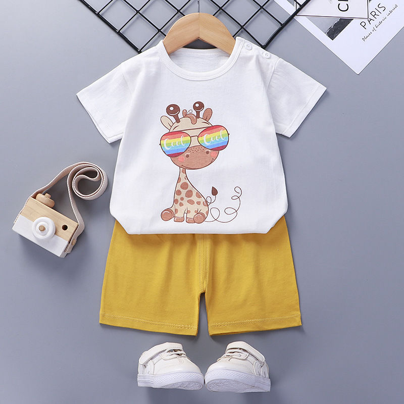 Baby Cotton Short-Sleeve Summer Outfit