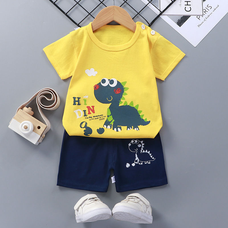 Baby Cotton Short-Sleeve Summer Outfit