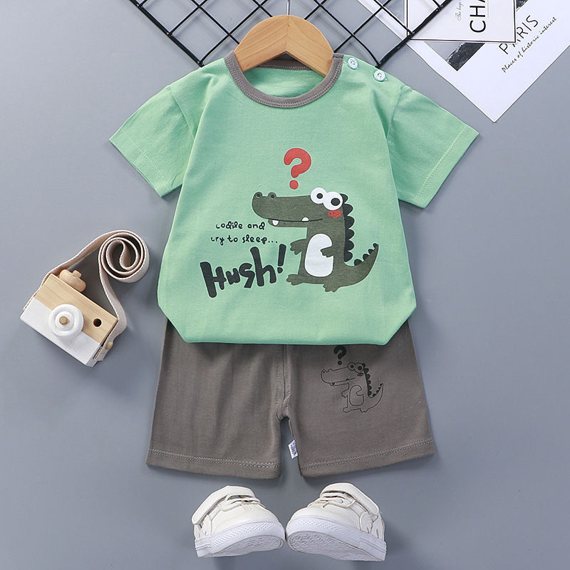 Baby Cotton Short-Sleeve Summer Outfit