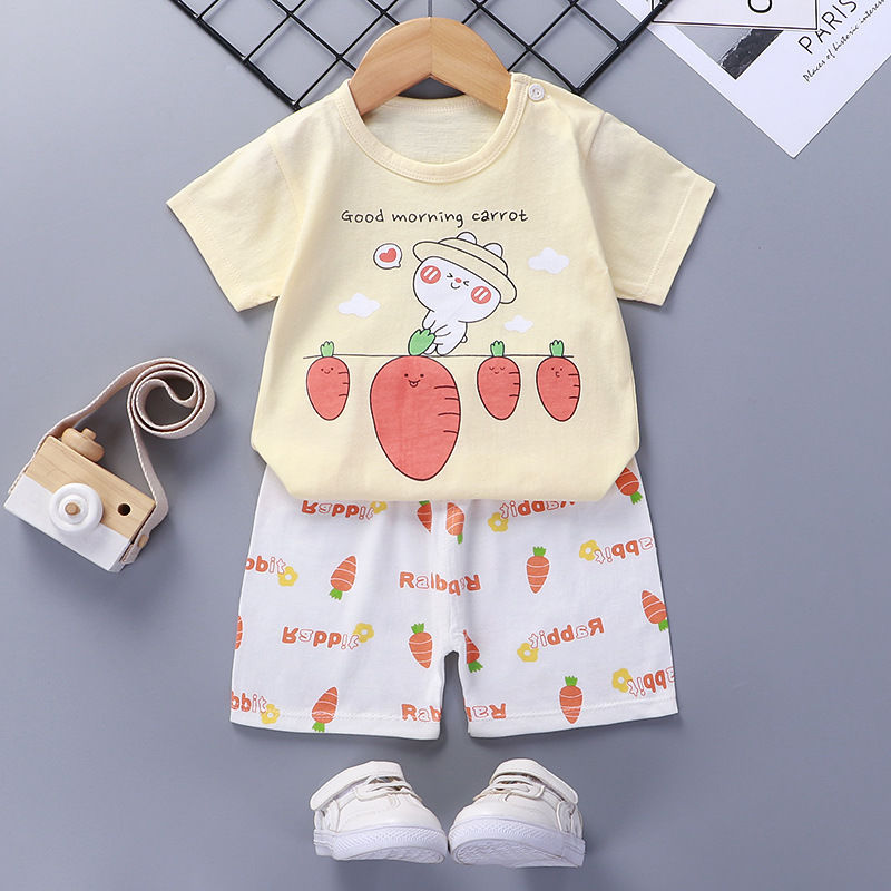 Baby Cotton Short-Sleeve Summer Outfit