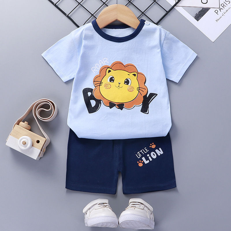 Baby Cotton Short-Sleeve Summer Outfit