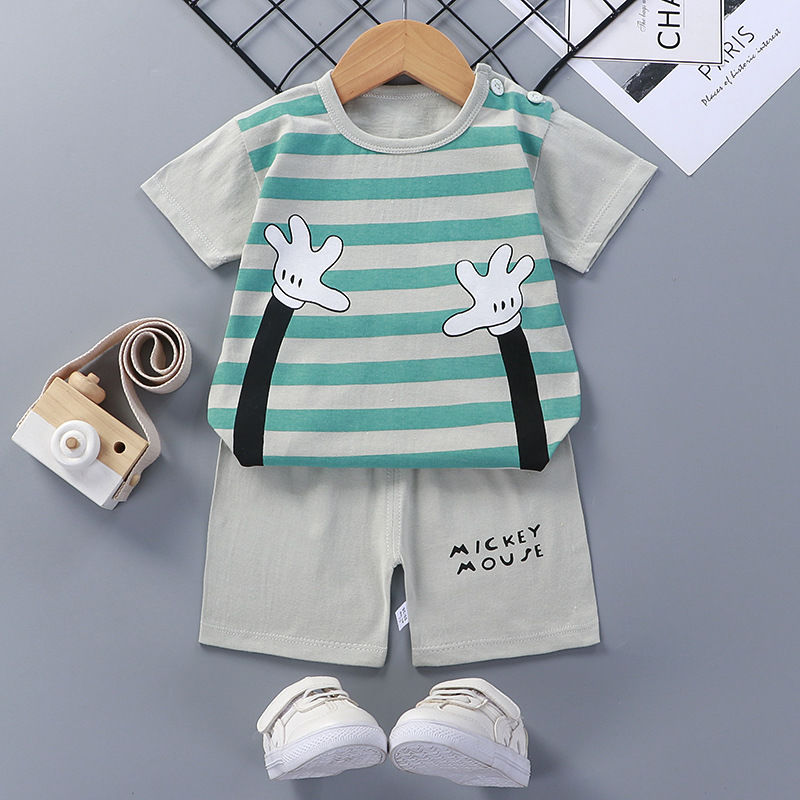 Baby Cotton Short-Sleeve Summer Outfit