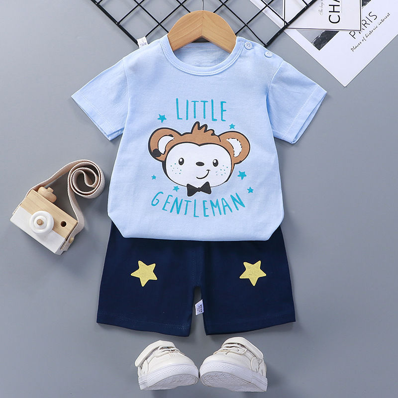 Baby Cotton Short-Sleeve Summer Outfit