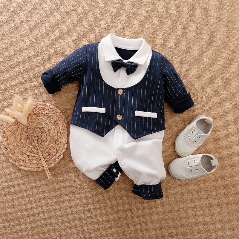 Baby Boys' Long-Sleeve Gentleman Romper