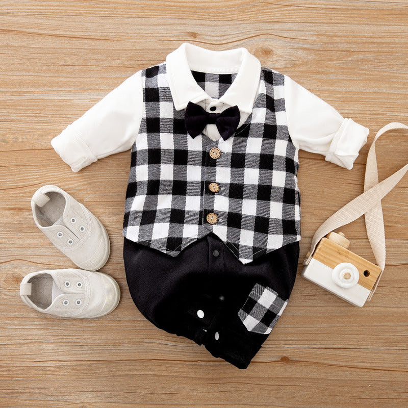 Baby Boys' Long-Sleeve Gentleman Romper