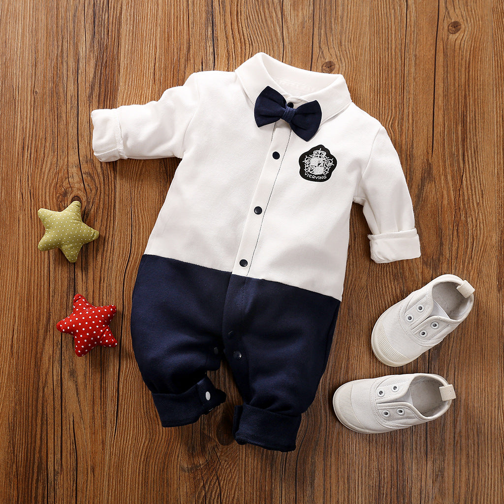 Baby Boys' Long-Sleeve Gentleman Romper