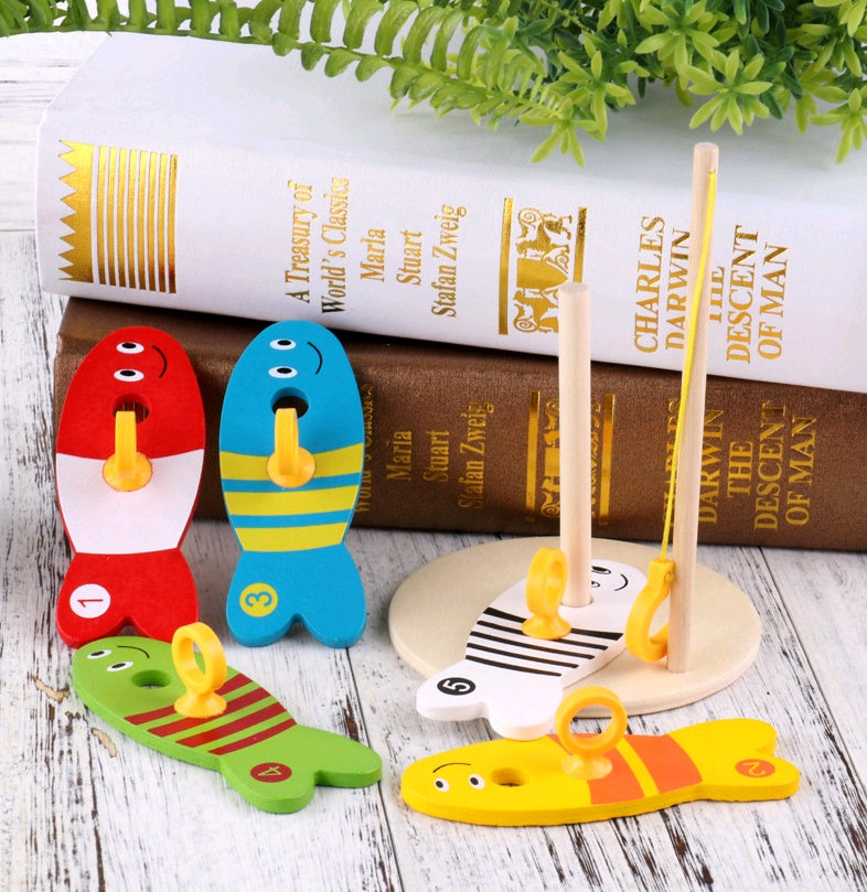 Baby Wooden Fishing Educational Toy Set