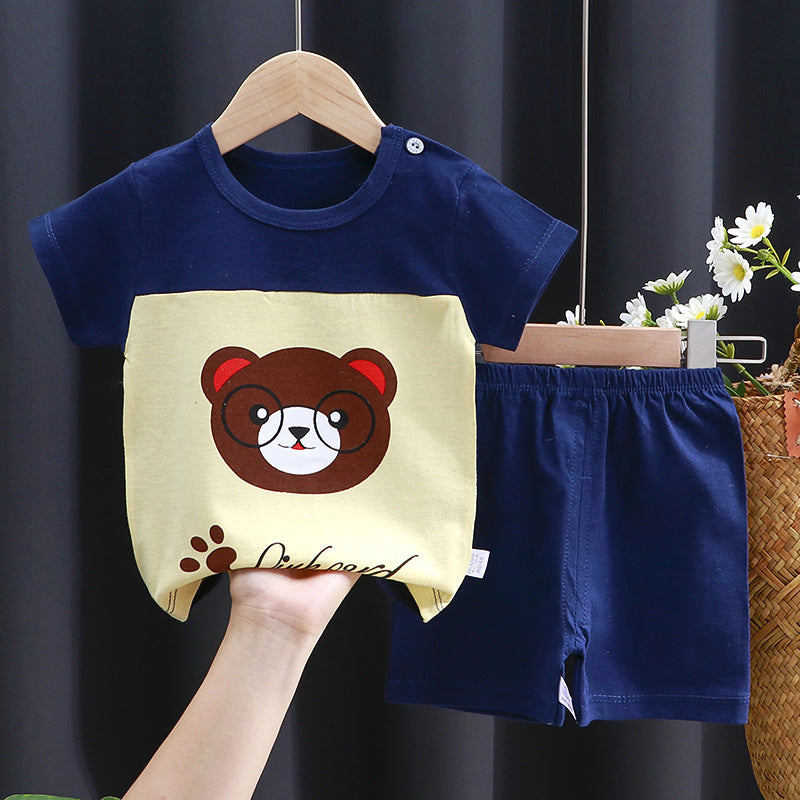 Baby Cotton Short-Sleeve T-Shirt Set