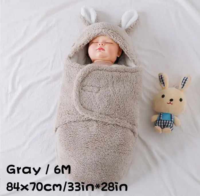 Super Soft Baby Sleeping Bag Fluffy Fleece Newborn Blanket