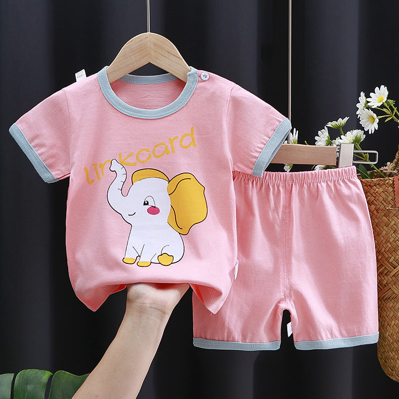 Baby Cotton Short-Sleeve T-Shirt Set
