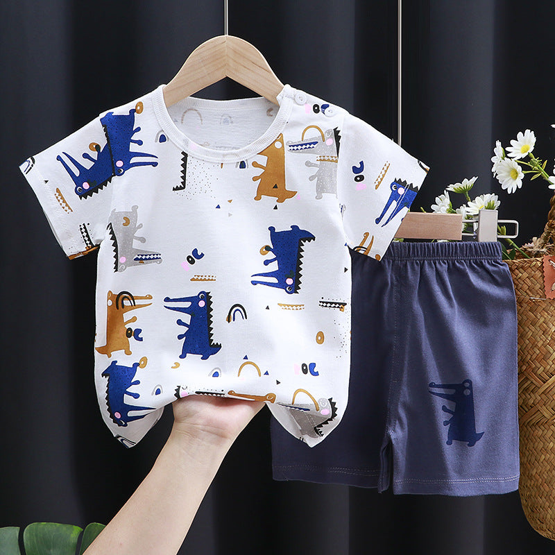 Baby Cotton Short-Sleeve T-Shirt Set