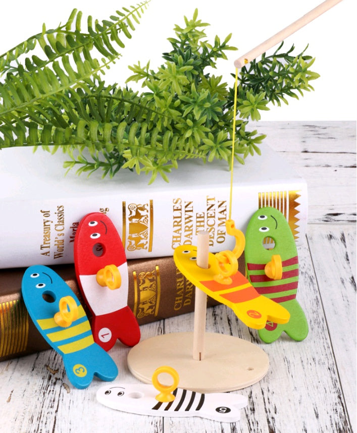 Baby Wooden Fishing Educational Toy Set