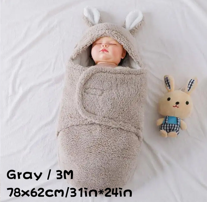 Super Soft Baby Sleeping Bag Fluffy Fleece Newborn Blanket