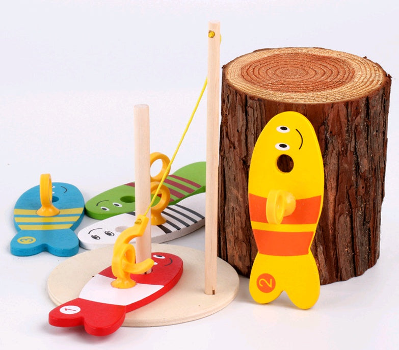 Baby Wooden Fishing Educational Toy Set