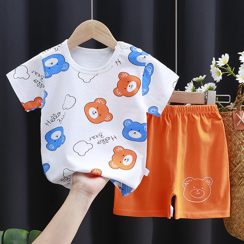 Baby Cotton Short-Sleeve T-Shirt Set