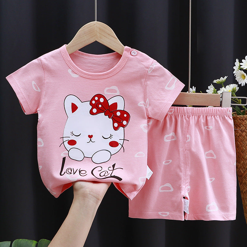 Baby Cotton Short-Sleeve T-Shirt Set