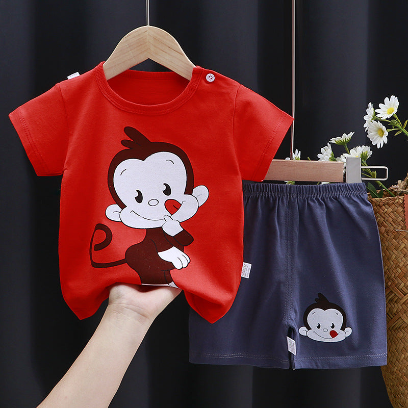 Baby Cotton Short-Sleeve T-Shirt Set
