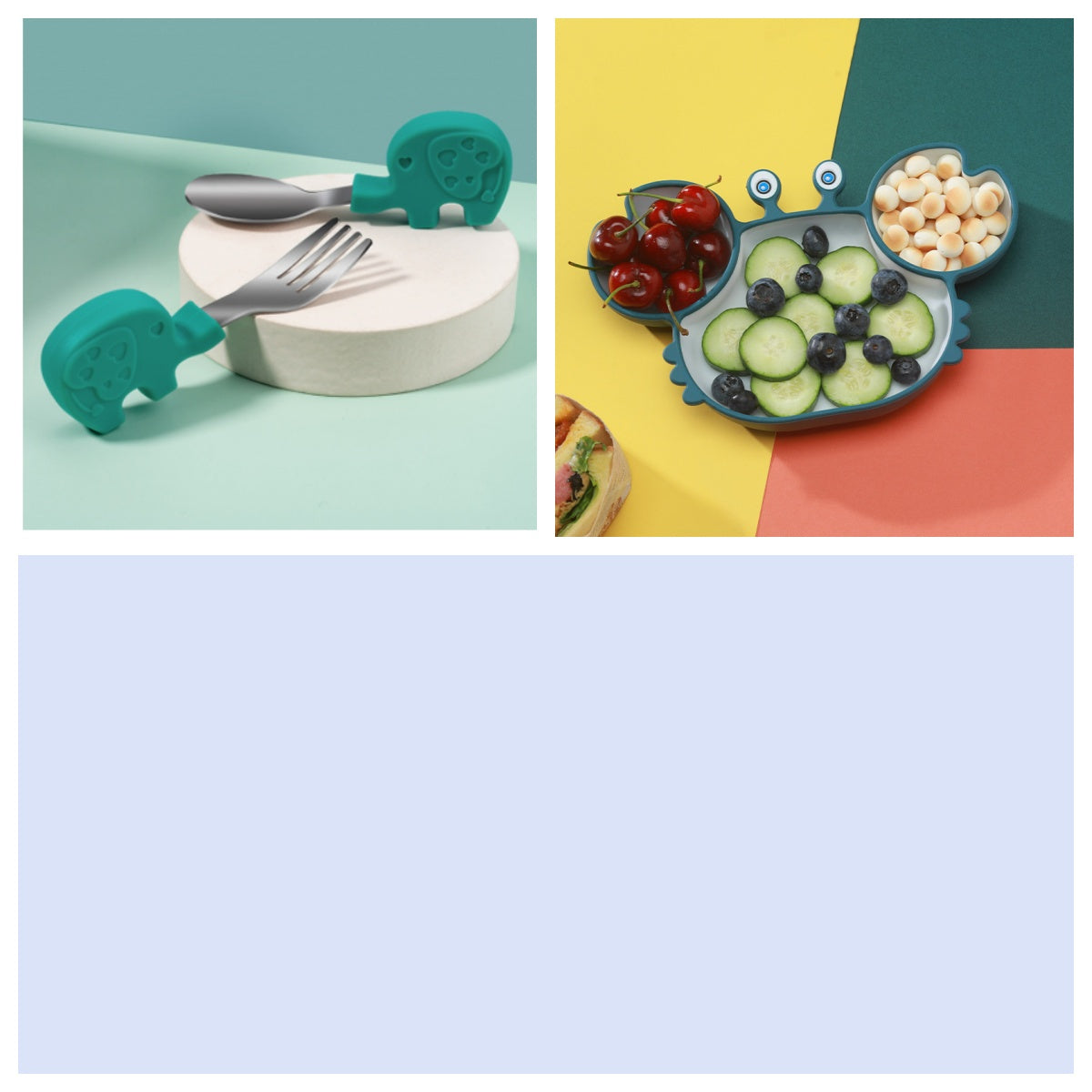 Silicone Baby Feeding Plate and Bowl Set