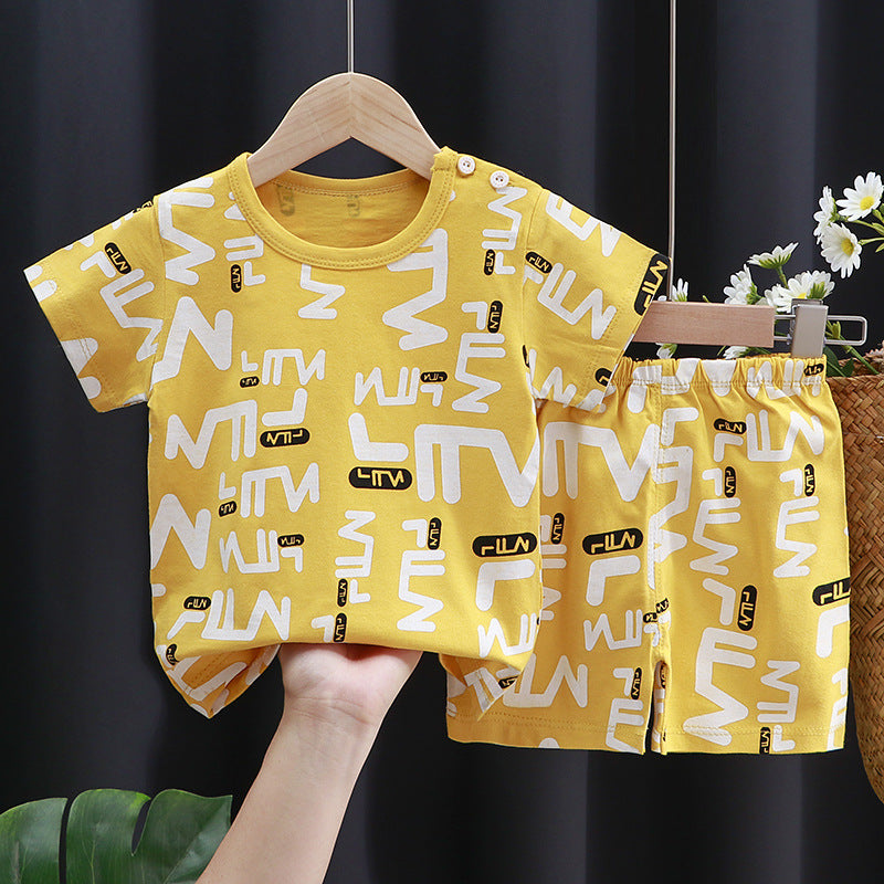 Baby Cotton Short-Sleeve T-Shirt Set