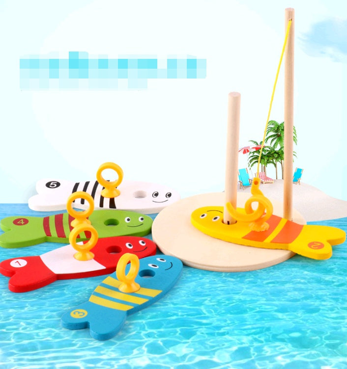 Baby Wooden Fishing Educational Toy Set