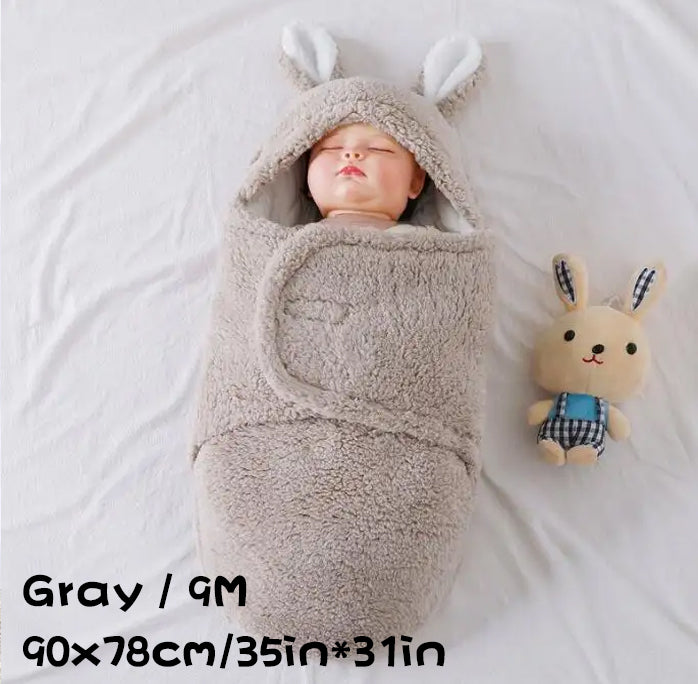 Super Soft Baby Sleeping Bag Fluffy Fleece Newborn Blanket