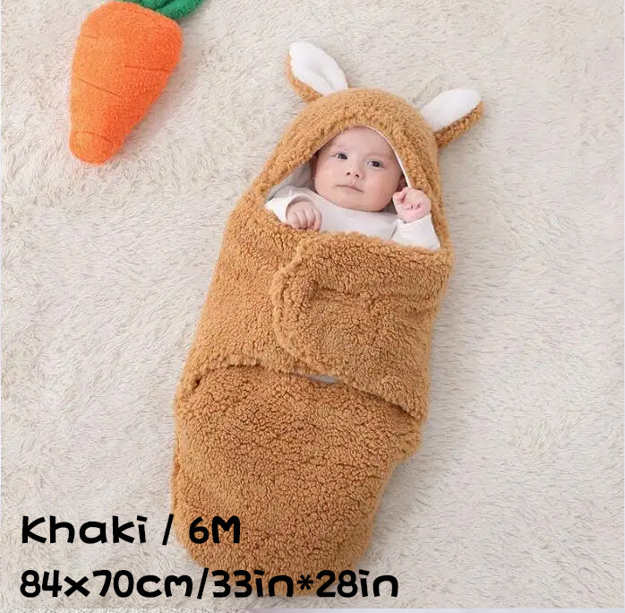 Super Soft Baby Sleeping Bag Fluffy Fleece Newborn Blanket