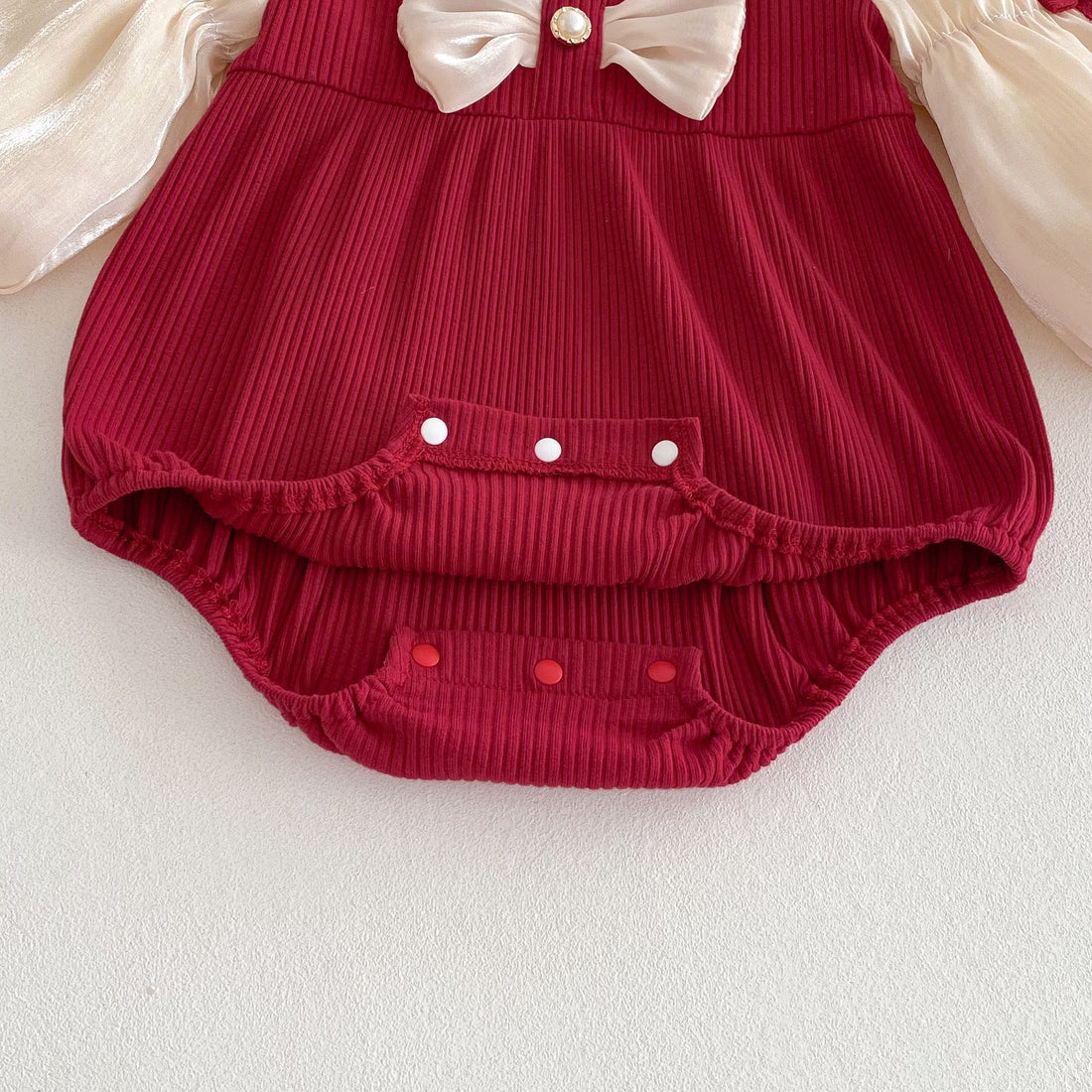 Baby Bow Puff-Sleeve Romper