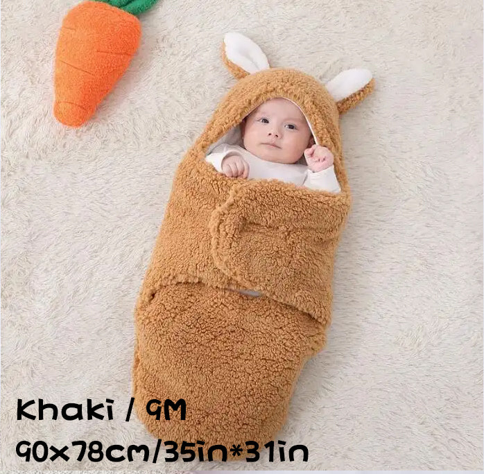 Super Soft Baby Sleeping Bag Fluffy Fleece Newborn Blanket