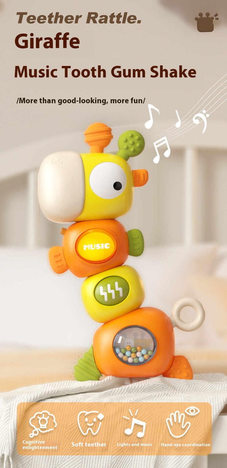 Toddler Teether Comfort Toy for Early Learning