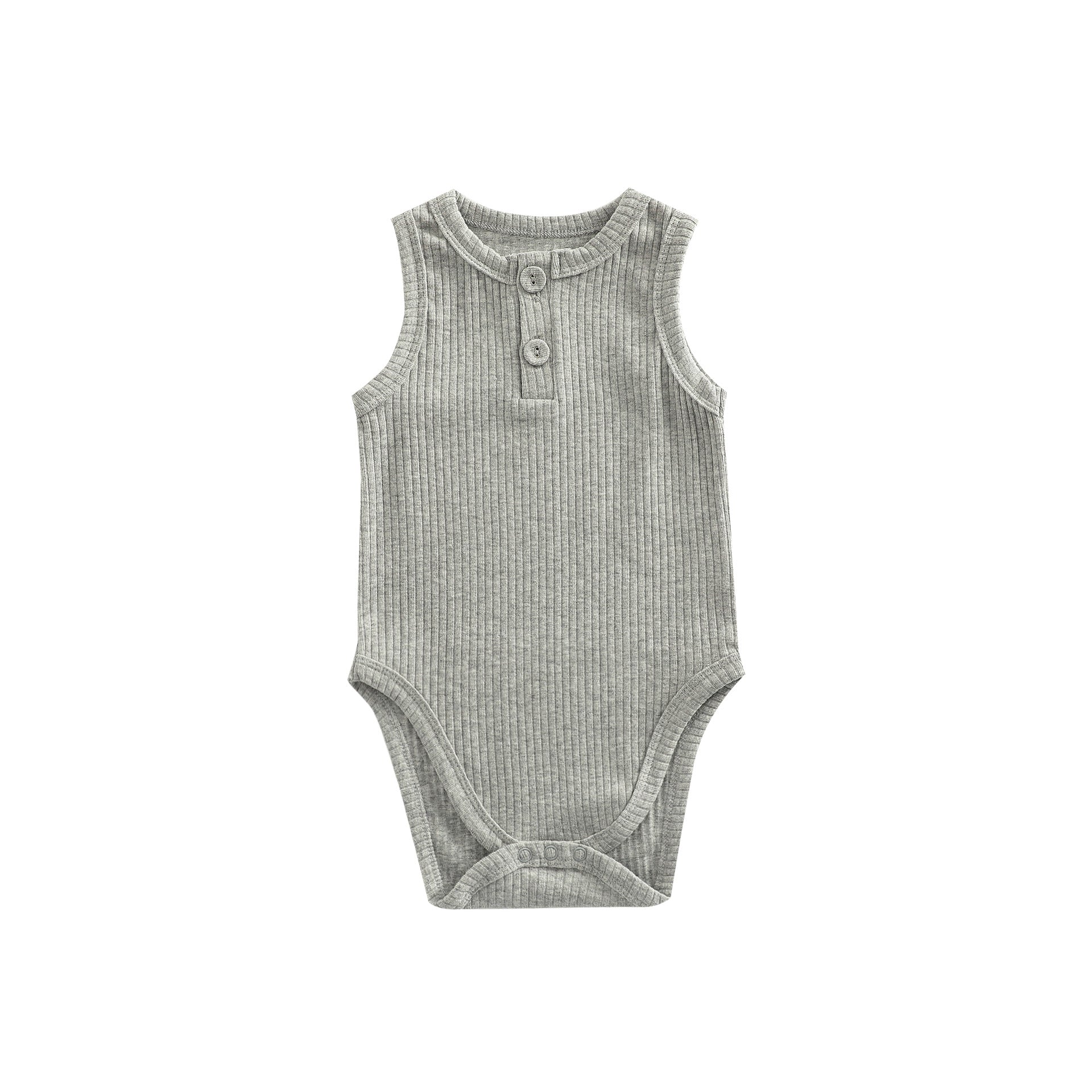 Sunken Stripe Vest Baby Pure Cotton Rompers Female
