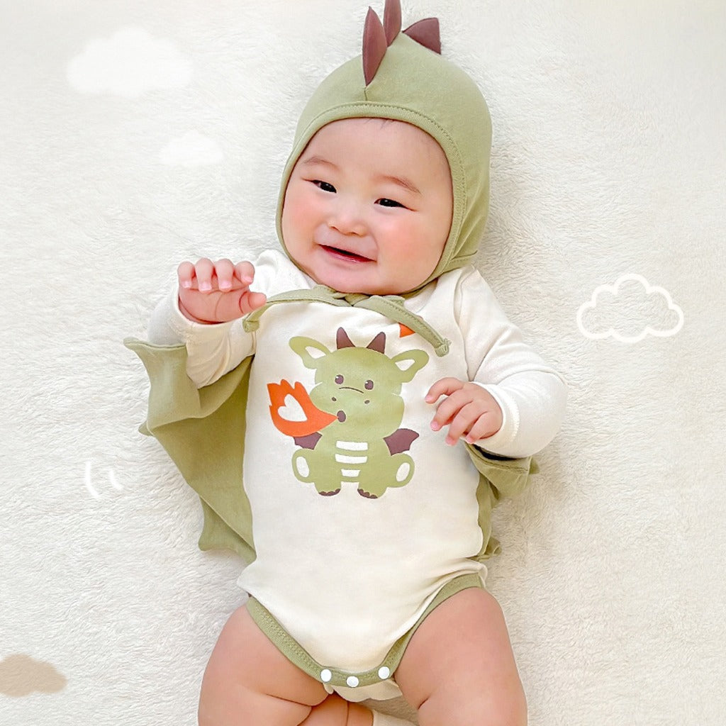 Baby Dragon Print Romper One-Piece
