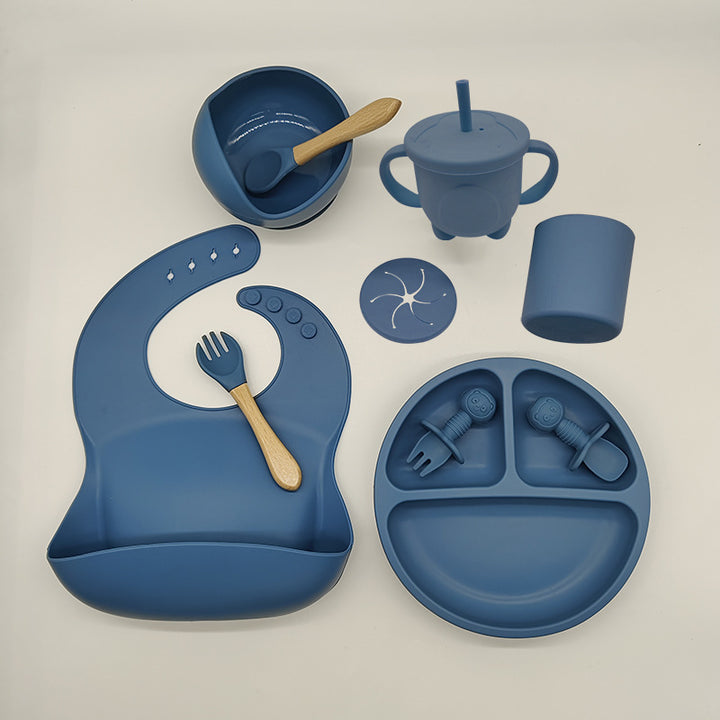 Baby Silicone Feeding Tableware for Learning