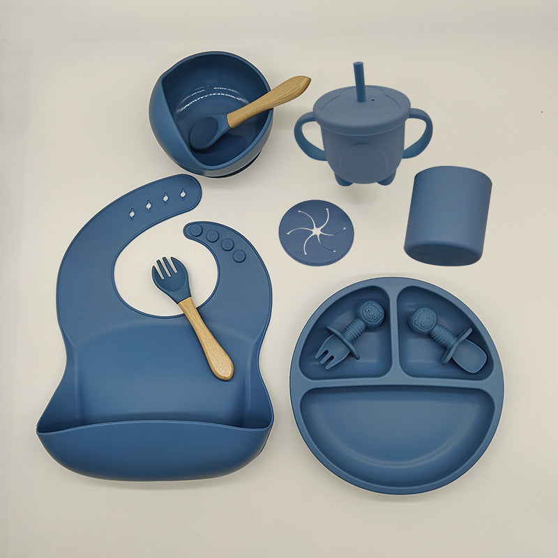 Baby Silicone Feeding Tableware for Learning
